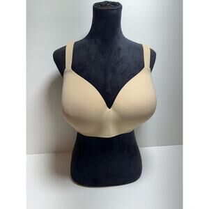 Cacique By Lane Bryant 44D Beige Lounge Bra Full Coverage Wireless Comfort